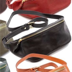 Brand new Stylish Black Calf Leather belt Bag